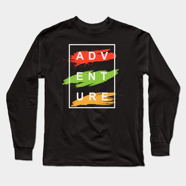 adv ent ure Long Sleeve T-Shirt by Mako Design 